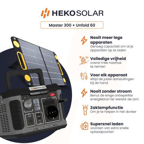 heko solar powerstation master 300 en portable solar panel unfold 60 watt solar charger